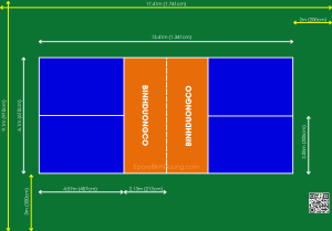 Thi công sơn sân pickleball